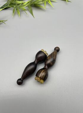 紫光檀高端羊角眼霜棒眼周按摩头皮经络按摩真檀木眼周点穴放松棒