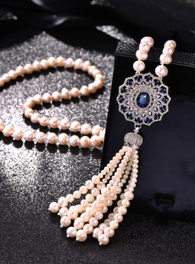 近圆简约时尚百搭流苏吊坠项链