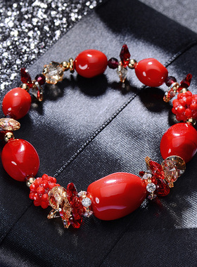 晶柜母贝珠手链女新款