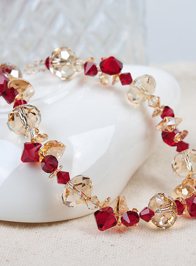 晶柜奥地利水晶项链女日韩新品短款锁骨链百搭大方精美配饰礼物