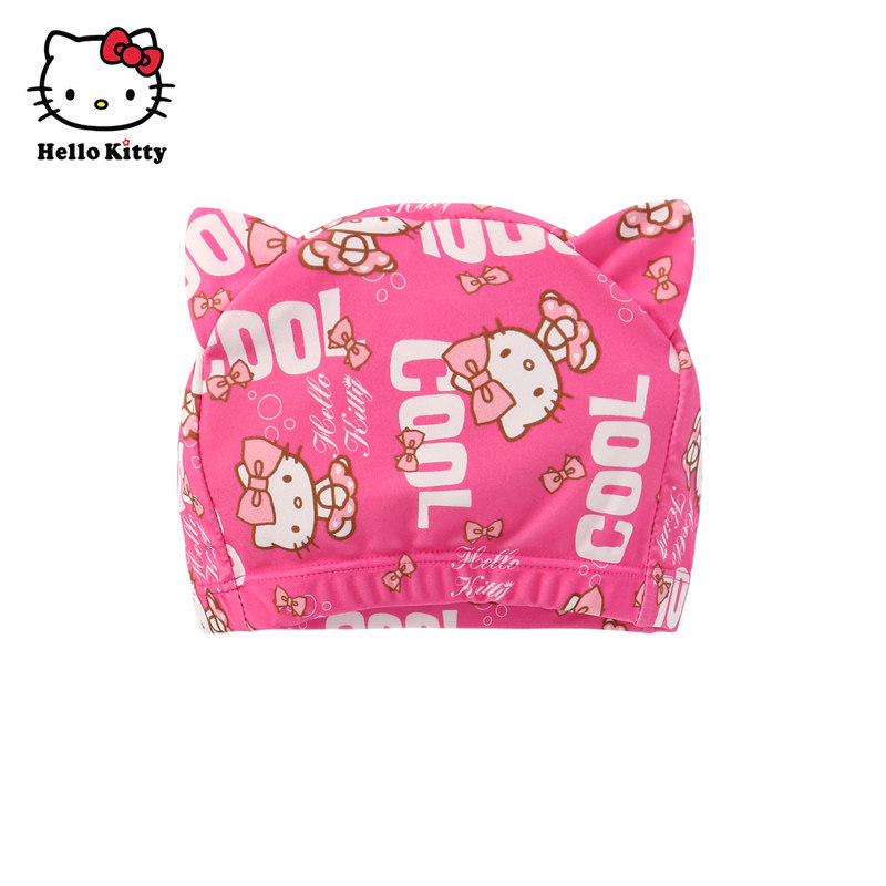 Hello Kitty卡通印花泳帽女童可爱松紧款游泳帽子,淘宝优惠券,粉丝福利购,淘宝优惠卷