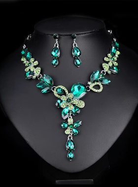 choker锁骨链女项链装饰耳钉短款