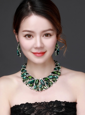 水晶满钻宝石高档夸张礼服配饰
