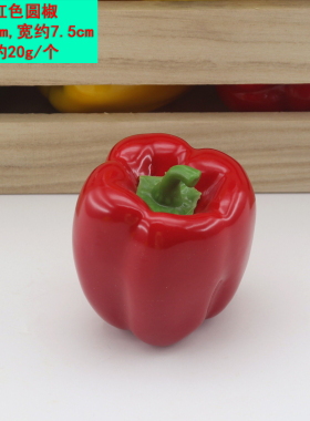 仿真蔬菜食品模型假圆椒摄影道具