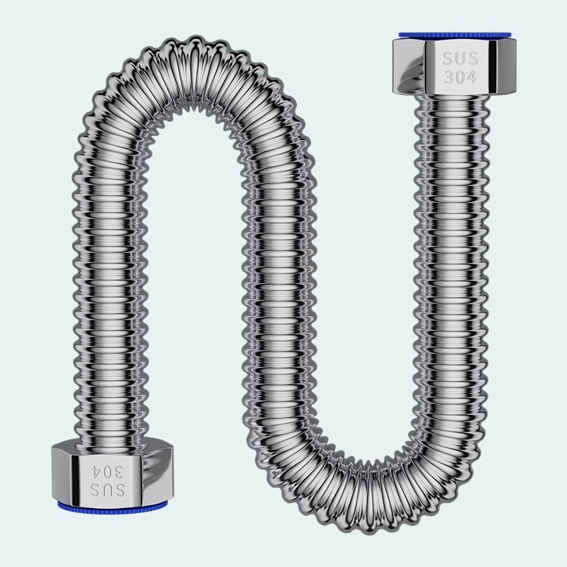 304不锈钢波纹管软管冷热水管4分马桶燃气热水器进出水螺纹连接管 - 图3