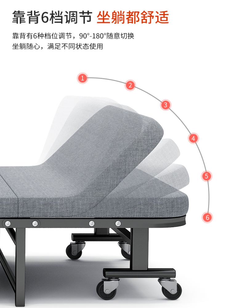 午憩宝午休折叠床单人小床成人躺椅家用简易行军床办公室午睡神器