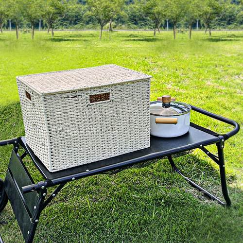 便携小巧露营车推车户外折叠车营地野餐小拖车简易摆地摊桌车两用 - 图1