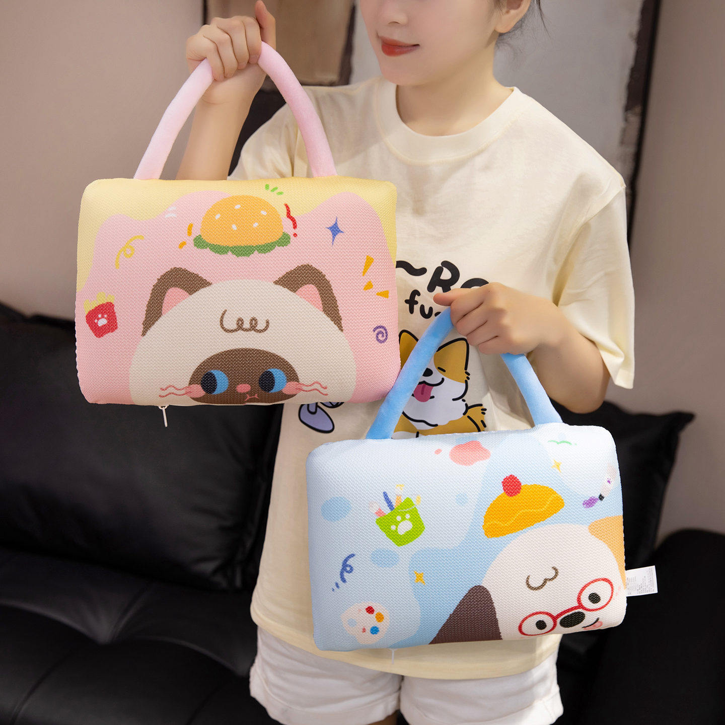 卡通趴睡枕记忆棉填充毛绒抱枕家居摆件儿童可爱靠垫,淘宝优惠券,粉丝福利购,淘宝优惠卷