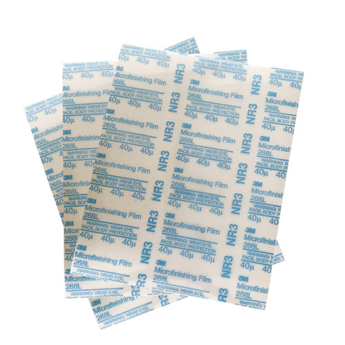 3M268L背胶透明研磨砂纸氧化铝薄膜自粘砂纸9u-100U打磨精密抛光 - 图1
