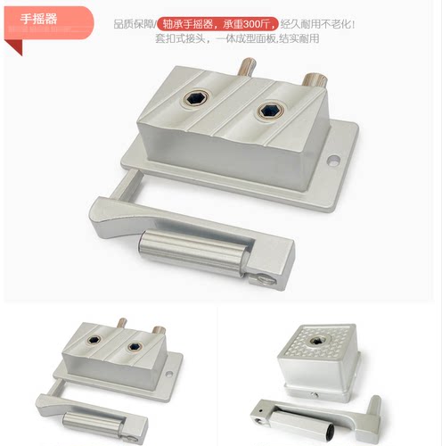 升降晾衣架手摇双杆家用阳台晾衣杆单杆室内晒衣手动凉衣架双杆式 - 图1