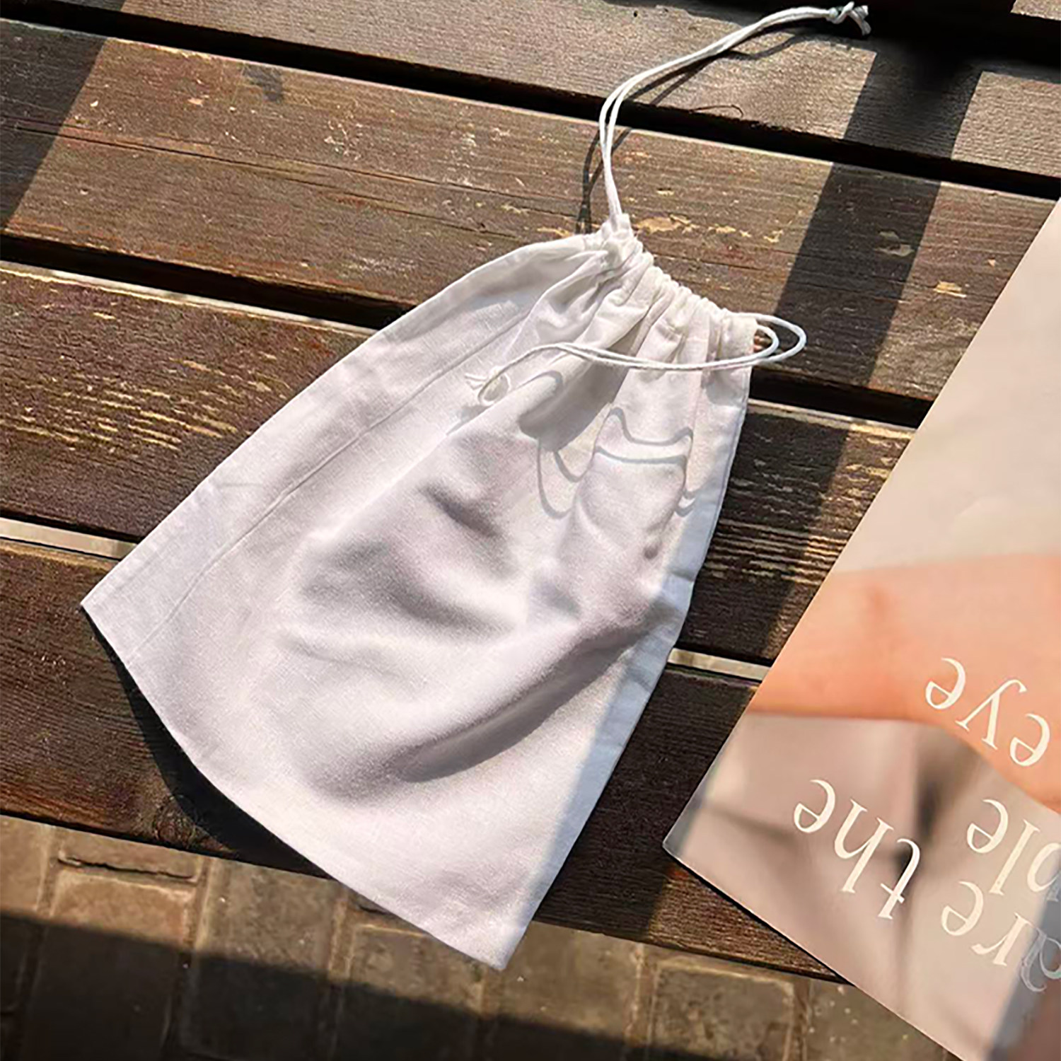 棉布袋大容量抽绳束口袋杂物分类整理袋化妆品礼品包装袋收纳布袋,淘宝优惠券,粉丝福利购,淘宝优惠卷