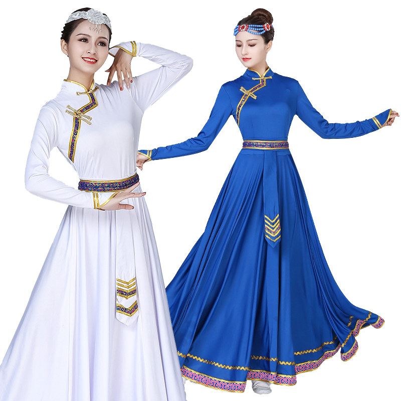 新款蒙古服装女民族风蒙族成人服饰表演出服舞蹈内蒙袍草大摆长裙,淘宝优惠券,粉丝福利购,淘宝优惠卷