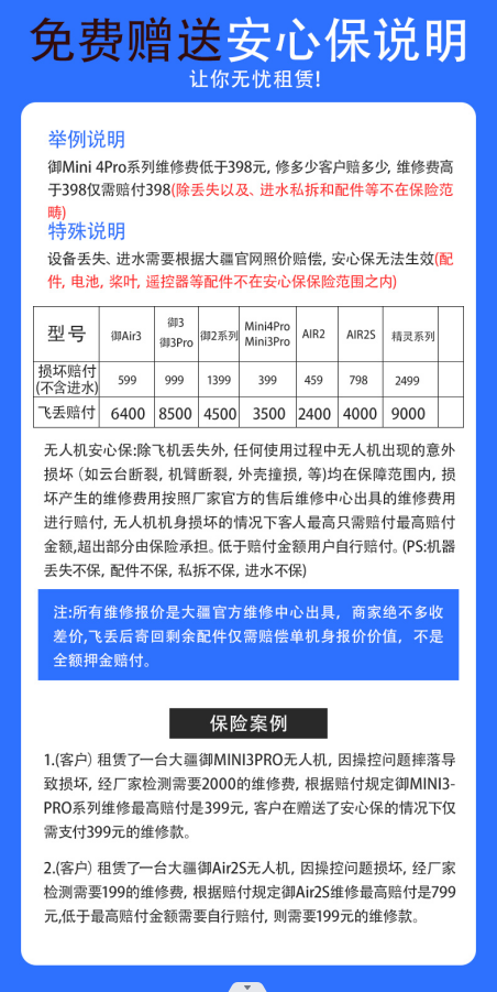 出租大疆御AIR3租赁竖拍长焦4K专业航拍信用免押租无人机租赁成都 - 图1