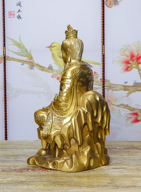 全铜神像三清道祖元始天尊摆件