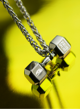 哑铃项链ZEUSSPORT钛钢健身男