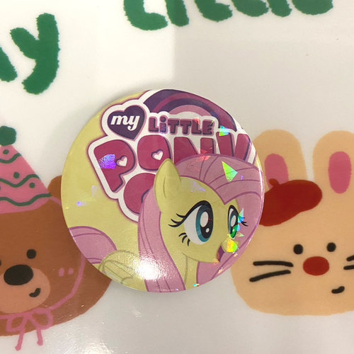 小马宝莉吧唧可爱柔柔周边徽章痛包装饰挂件小玩意同人彩虹化胸针 - 图1