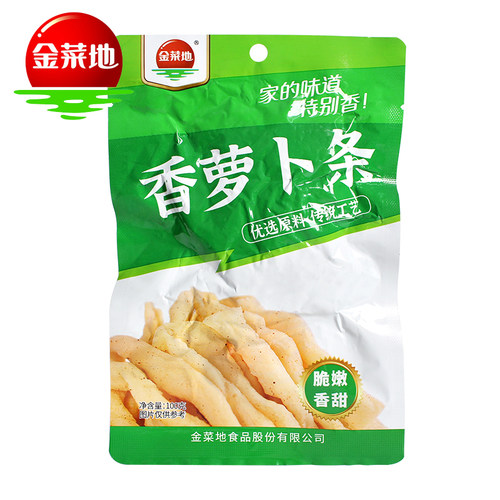 金菜地100g五香萝卜干辣腌萝卜条酸菜泡菜酱菜咸菜拌面菜安徽特产 - 图0