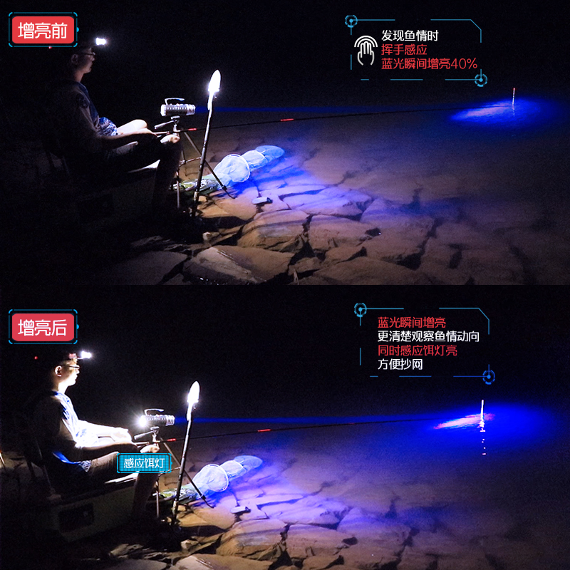 超亮强光手电筒双光源落地氙气灯夜光台钓 1000W 夜钓灯蓝光钓鱼灯 超亮强光手电筒双光源落地氙气灯夜光台钓 1000W 夜钓灯蓝光钓鱼灯