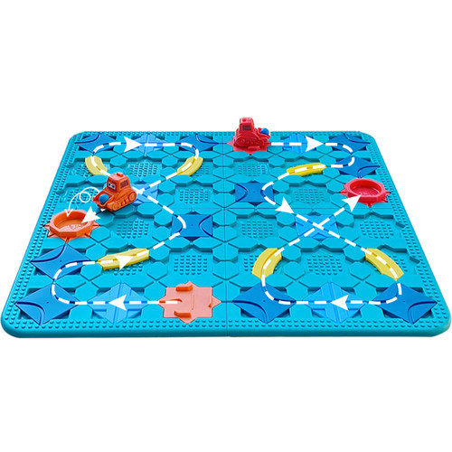 筑路迷宫桌游儿童回力车走轨道游戏益智思维训练亲子互动双人玩具 - 图3