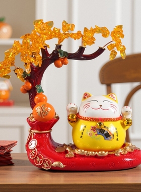 招财猫财神摆件2025新款乔迁开业