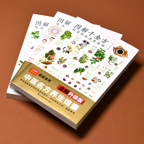 图解本草纲目+黄帝内经+千金方养生速查全套3册图解版 精选120多种常见本草 中医基础知识近400个传世经典妙方 教你识对药选对方 - 图2