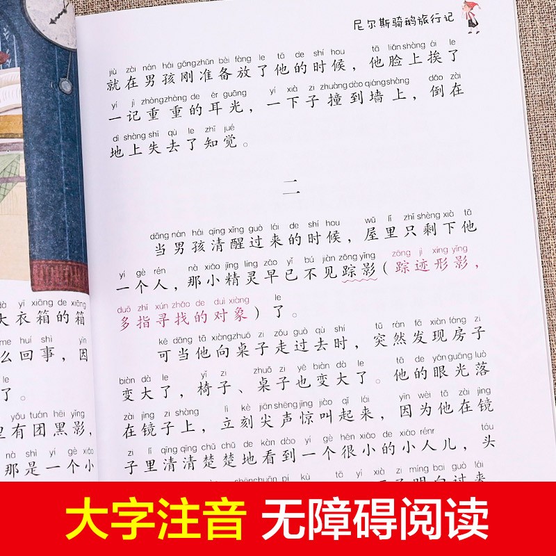 尼尔斯骑鹅旅行记原著正版精编注音版小学生一年级二年级三年级课外阅读书籍儿童畅销读物世界经典名著带拼音青少年历险记寒假书目 - 图2