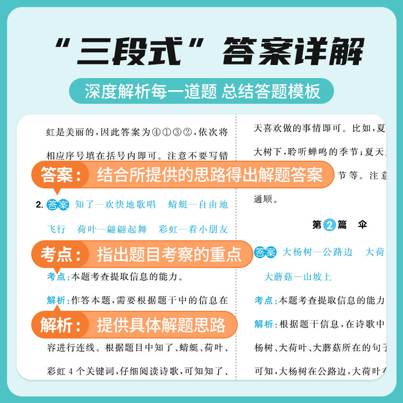 阳光同学阅读真题80篇一二年级三四五六年级彩虹版蓝天版语文英语同步阶梯阅读上册下册作业本练习册阅读理解专项训练书
