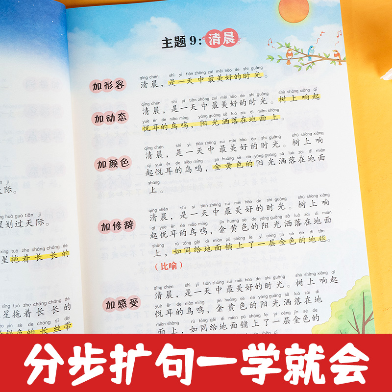 开心作文句子72变训练学会扩句法写作文修辞手法专项训练好词好句 - 图3