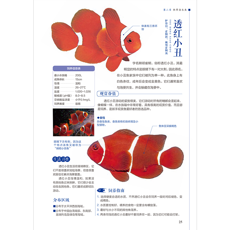 观赏鱼完全图鉴 自然科学读物 海洋生物养殖鱼类科普百科全书图鉴书籍 鱼缸观赏鱼养殖热带海水鱼淡水鱼冷水性鱼饲养指南 品种鉴别 - 图3