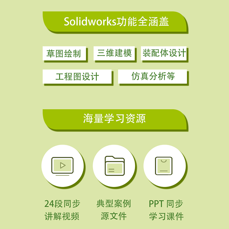 2022年新版 solidworks教程书籍SolidWorks中文版机械设计从入门到精通零基础自学绘制三维建模仿真分析sw软件cad钣金有限元数控 - 图1