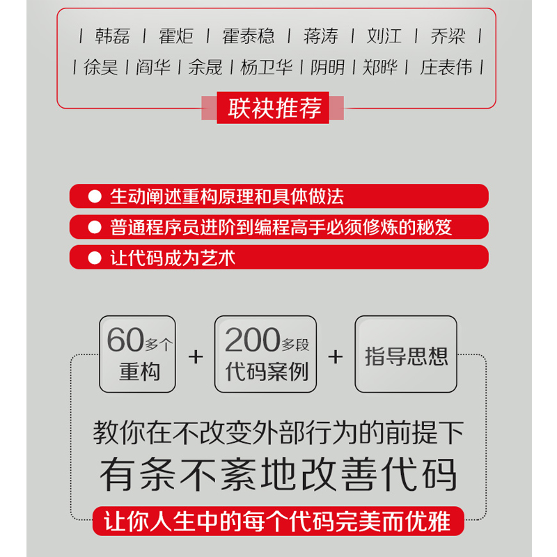 重构改善既有代码的设计 第2版 重构原理和具体做法 计算机软件工程开发代码整洁之道程序员编程代码设计从入门到精通教程书籍 - 图1