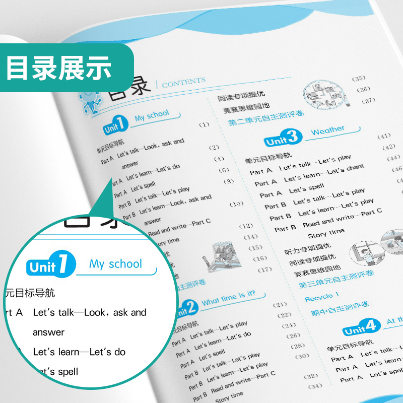 2024新版春雨教育实验班提优训练四年级下册英语PEP人教版小学生4年级下教材课本内外思维同步专项训练强化练习题练习册-图1