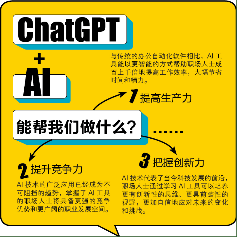 超简单用ChatGPT+实用AI工具让Office高效办公飞起来 电脑办公软件应用从入门到精通ai人工智能技术实战办公软件自动化书籍