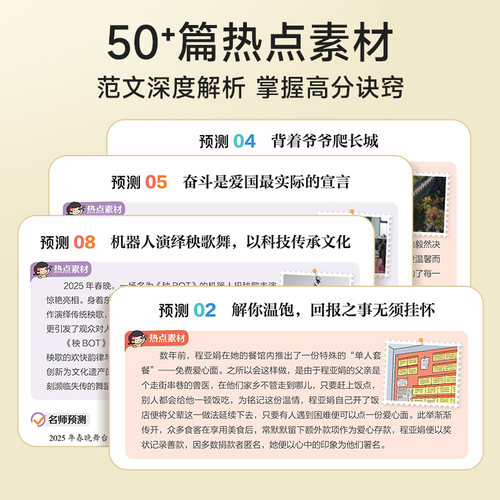 时光学 2025 中考高考热点素材预测高分范文 初中作文 高分素材积累 满分作文 结合中考命题方向十大热考话题作文热考主题全覆盖 - 图2