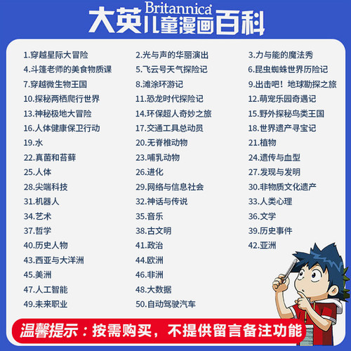 任选大英儿童漫画百科65册少儿科普大百科6-8-10周岁儿童十万个为什么百问百答漫画科学书全套中小学生课外阅读大英儿童百科全书 - 图0
