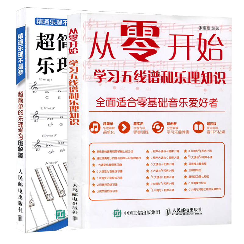 精通乐理不是梦 超简单乐理学习图解版+从零开始学习五线谱和乐理知识 乐谱五线谱初学入门音乐基础理论教程教材书籍 乐器吉他钢琴 - 图1