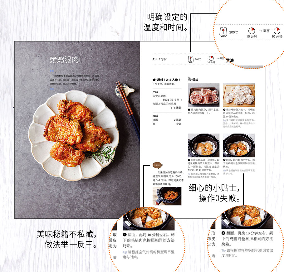 用空气炸锅做健康儿童餐文圣实 119道儿童营养食谱美食烹饪家用空气炸锅食谱使用方法薯条炸鸡块鸡翅健康零食自制书籍-图2