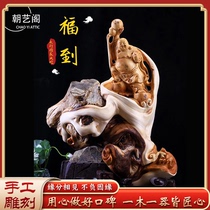 Taihang Cliff Millerson Buddha Buddha Root Sculptures Pendulum Pieces Natural Aging Bicolor Lump Lump Material Hand Engraving Crafts