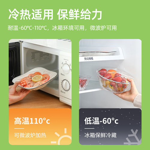 美丽雅保鲜膜食品接触家用盒装式pe保鲜膜家用经济装点断式保鲜膜 - 图2