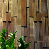 Деревянная мозаика из натурального дерева для спальни