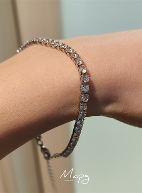 MAPG高级感轻奢满钻手链女小众设计感锆石手饰ins风气质百搭手环