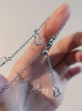 叠戴经典礼物手镯锆石小众