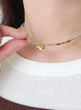 法式高级感串珠爱心项链