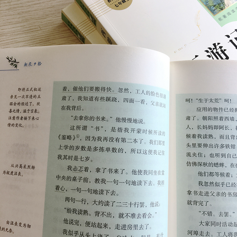 名著阅读课程化丛书 朝花夕拾 西游记 七年级上册书目 套装2册 人教社名著七年级上册书目两本套装 - 图3