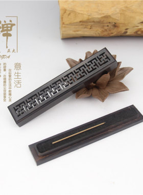 正大实木棉麻袋子送礼自用卧香炉