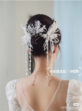 蝴蝶水晶礼服对夹仙美精灵发夹