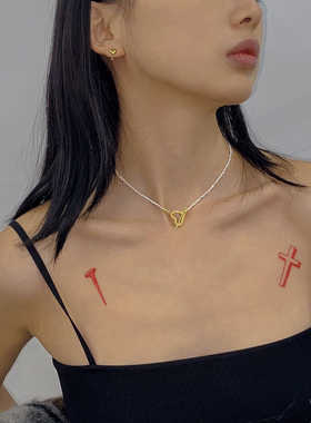 爱心珍珠项链原创设计NTWSTUDIO