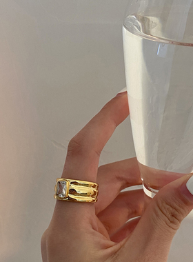 原创设计风14k金高级感宝石戒指