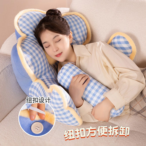 花朵抱枕床上靠背榻榻米沙发客厅靠垫办公室腰垫护腰枕头宿舍靠枕 - 图1