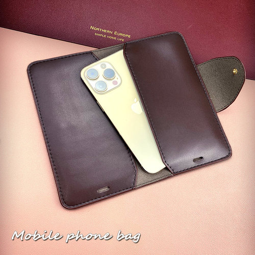 双手机收纳包苹果华为小米vivo通用手机保护套iPhone手机包二合一 - 图2